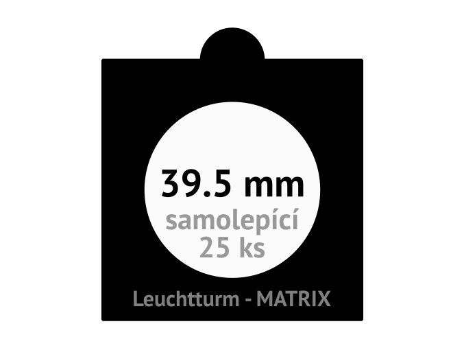 matrix cerne samolepici mincovni ramecky na mince prumer 39 5 mm baleni 25 ks 5x5 cm leuchtturm 345694 lighthouse