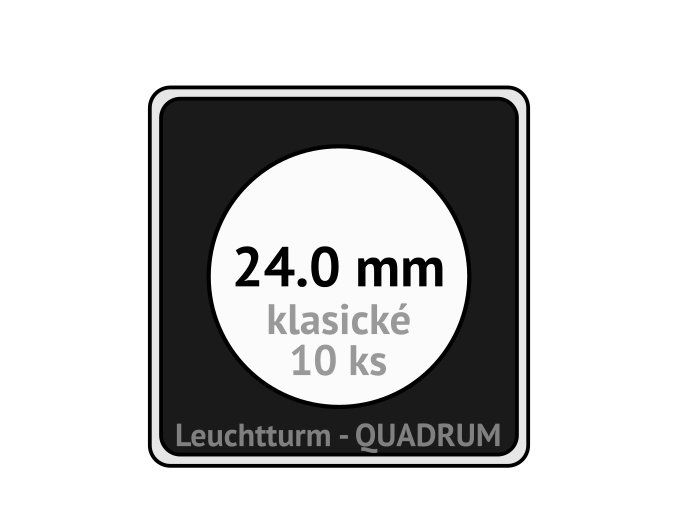 quadrum klasicke hranate kapsle 24 mm na mince ctvercove bublinky mincovni pouzdra 50x50 mm 10ks leuchtturm 329802 lighthouse