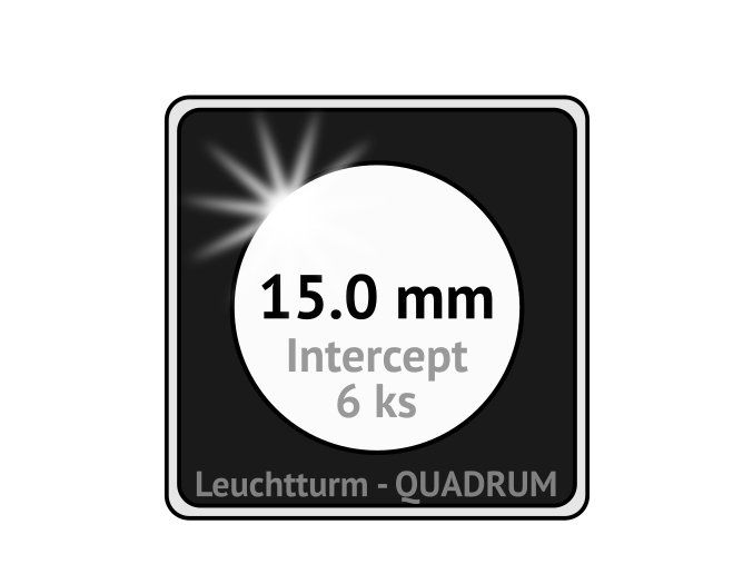 quadrum intercept prumer 15 mm ochranne bublinky 15mm protikorozni ctvercove mincovni kapsle na mince proti oxidaci patine leuchtturm 344140 lighthouse