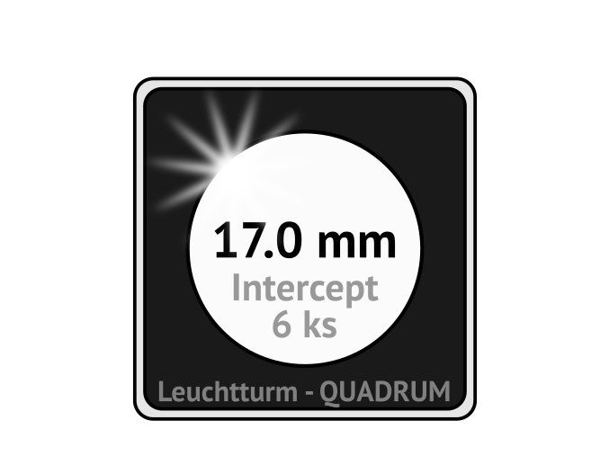 quadrum intercept prumer 17 mm ochranne bublinky 17mm protikorozni ctvercove mincovni kapsle na mince proti oxidaci patine leuchtturm 344142 lighthouse