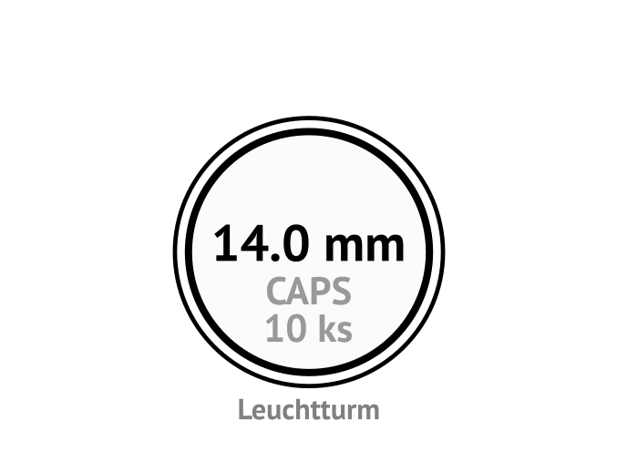 caps 14 mm kruhove kapsle na mince do 14mm mincovni bublinky kulate 10 ks leuchtturm 314071 lighthouse