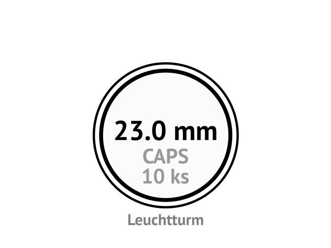 caps 23 mm kruhove kapsle na mince do 23mm mincovni bublinky kulate 10 ks leuchtturm 314782 lighthouse