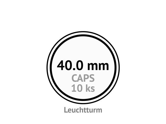 caps 40 mm kruhove kapsle na mince do 40mm mincovni bublinky kulate 10 ks leuchtturm 328440 lighthouse
