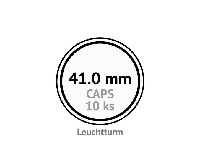 caps 41 mm kruhove kapsle na mince do 41mm mincovni bublinky kulate 10 ks leuchtturm 334928 lighthouse