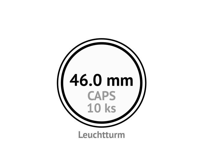 caps 46 mm kruhove kapsle na mince do 46mm mincovni bublinky kulate 10 ks leuchtturm 319538 lighthouse