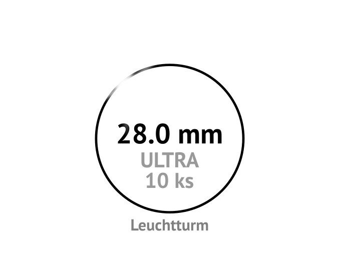 ultra 28 mm kruhove kapsle na mince do 28mm mincovni bublinky kulate 10 ks ultra premium leuchtturm 345034 lighthouse