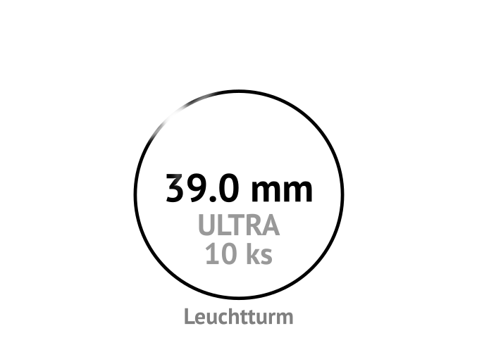 ultra 39 mm kruhove kapsle na mince do 39mm mincovni bublinky kulate 10 ks ultra premium leuchtturm 345047 lighthouse