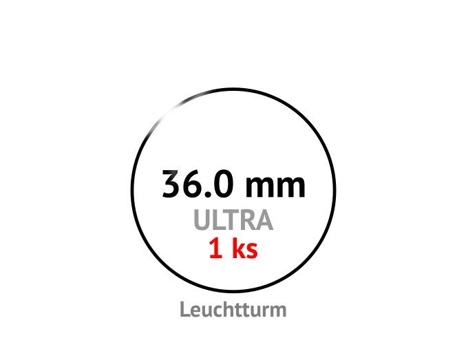 ultra 36 mm kruhova kapsle na mince do 36mm 1ks mincovni bublinka kulata 1 ks ultra premium leuchtturm 345044 1 lighthouse