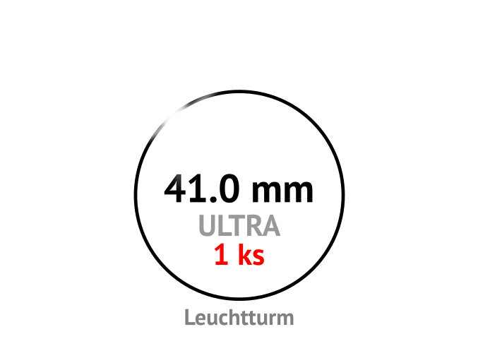 ultra 41 mm kruhova kapsle na mince do 41mm 1ks mincovni bublinka kulata 1 ks ultra premium leuchtturm 345049 1 lighthouse