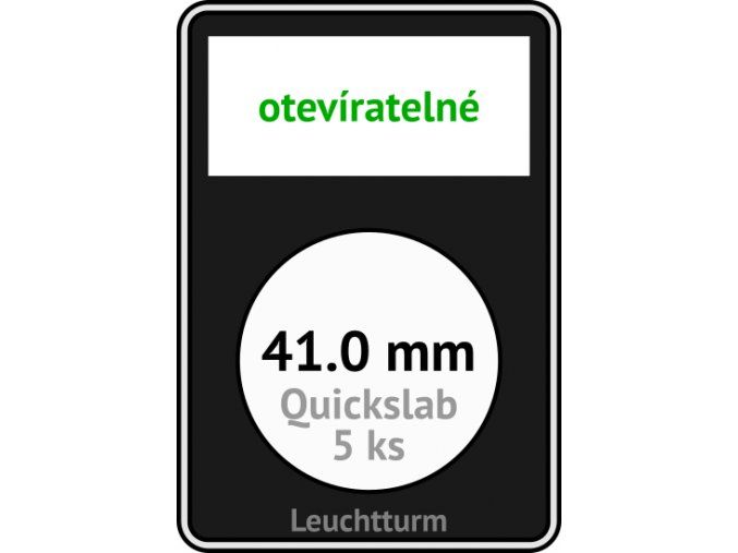 quickslab 41mm oteviratelny slab na mince 41 mm obdelnikova mincovni kapsle leuchtturm 346420 lighthouse