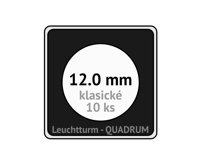 quadrum kapsle 12 mm na mince ctvercove bublinky mincovni pouzdra 50x50 mm 10ks leuchtturm 368599 lighthouse