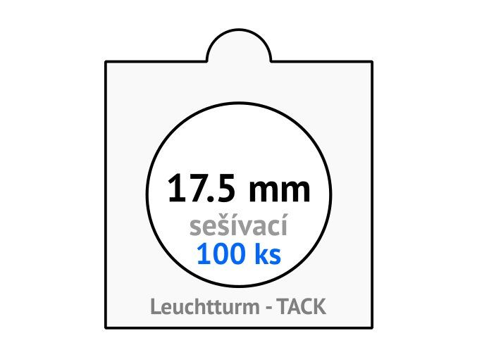 tack bile sesivaci mincovni ramecky na mince prumer 17 5 mm baleni 100 ks 5x5 cm leuchtturm 309596 lighthouse