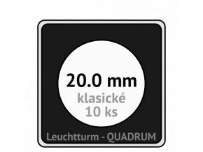 quadrum klasicke hranate kapsle 20 mm na mince ctvercove bublinky mincovni pouzdra 50x50 mm 10ks leuchtturm 323863 lighthouse