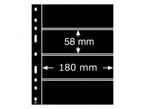 cerne albove listy optima 4s 4 vodorovne kapsy na arsiky znamky vstupenky do 180x58mm obaly optima folie leuchtturm 331859 lighthouse