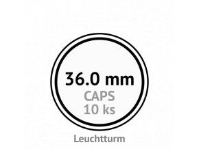 caps 36 mm kruhove kapsle na mince do 36mm mincovni bublinky kulate 10 ks leuchtturm 330757 lighthouse
