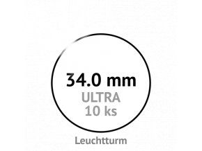 ultra 34 mm kruhove kapsle na mince do 34mm mincovni bublinky kulate 10 ks ultra premium leuchtturm 345042 lighthouse