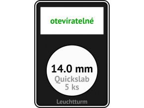 quickslab 14mm oteviratelny slab na mince 14 mm obdelnikova mincovni kapsle leuchtturm 346393 lighthouse