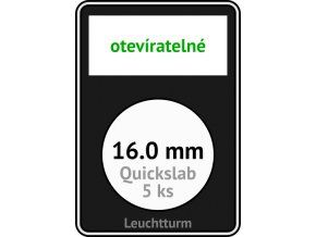quickslab 16mm oteviratelny slab na mince 16 mm obdelnikova mincovni kapsle leuchtturm 346395 lighthouse