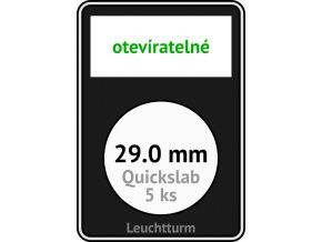 quickslab 29mm oteviratelny slab na mince 29 mm obdelnikova mincovni kapsle leuchtturm 346408 lighthouse