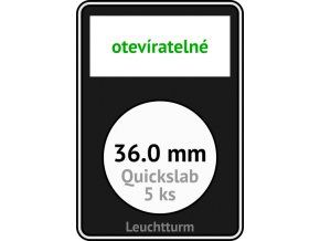quickslab 36mm oteviratelny slab na mince 36 mm obdelnikova mincovni kapsle leuchtturm 346415 lighthouse