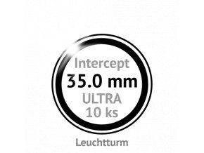 ultra intercept 35 mm kruhove kapsle na mince 35mm s cernou protikorozni ochrannou vlozkou proti oxidaci patine 10ks leuchtturm 359429 lighthouse