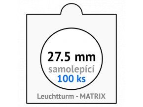 matrix bile samolepici mincovni ramecky na mince prumer 27 5 mm baleni 100 ks 5x5 cm leuchtturm 334039 lighthouse