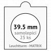 matrix bile samolepici mincovni ramecky na mince prumer 39 5 mm baleni 25 ks 5x5 cm leuchtturm 313135 lighthouse
