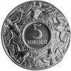 stribrna medaile 5 sokolu 1920 novorazba zkusebniho odrazku Ag kremnica rub